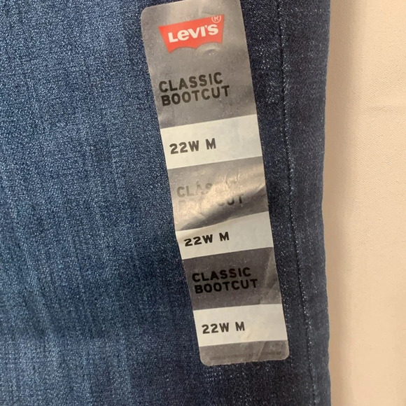 Women’s Levi's Classic Bootcut Mid-Rise Dark Denim Jeans Size W22 NEW WITH TAGS - Picture 4 of 10